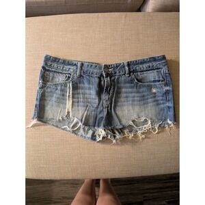 VTG Y2k Distressed Denim Shorts. Victoria's Secret Pink size 12